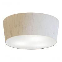 Plafon Cone Md-3004 Cúpula Em Tecido 15/50x40cm Linho Bege - Bivolt - 3