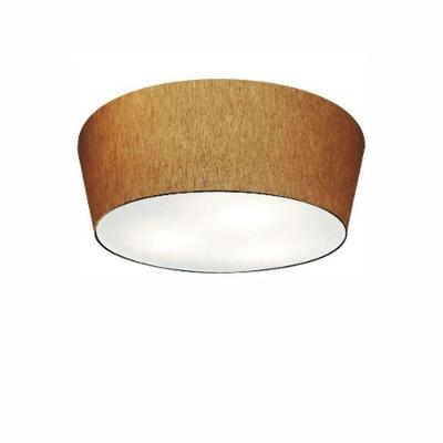 Plafon Cone Md-3003 Cúpula Em Tecido 12/40x35cm Palha - Bivolt