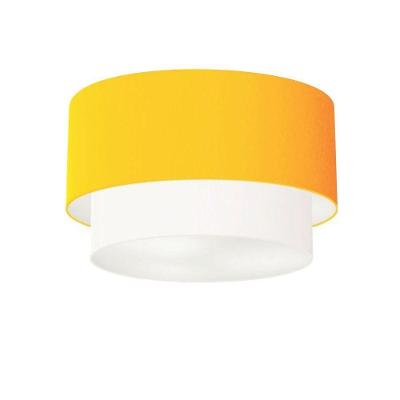 Plafon De Sobrepor Cilíndrico Sp-3045 Cúpula Cor Laranja Branco