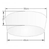 Plafon Cone Md-3004 Cúpula Em Tecido 15/50x40cm Branco - Bivolt - 4
