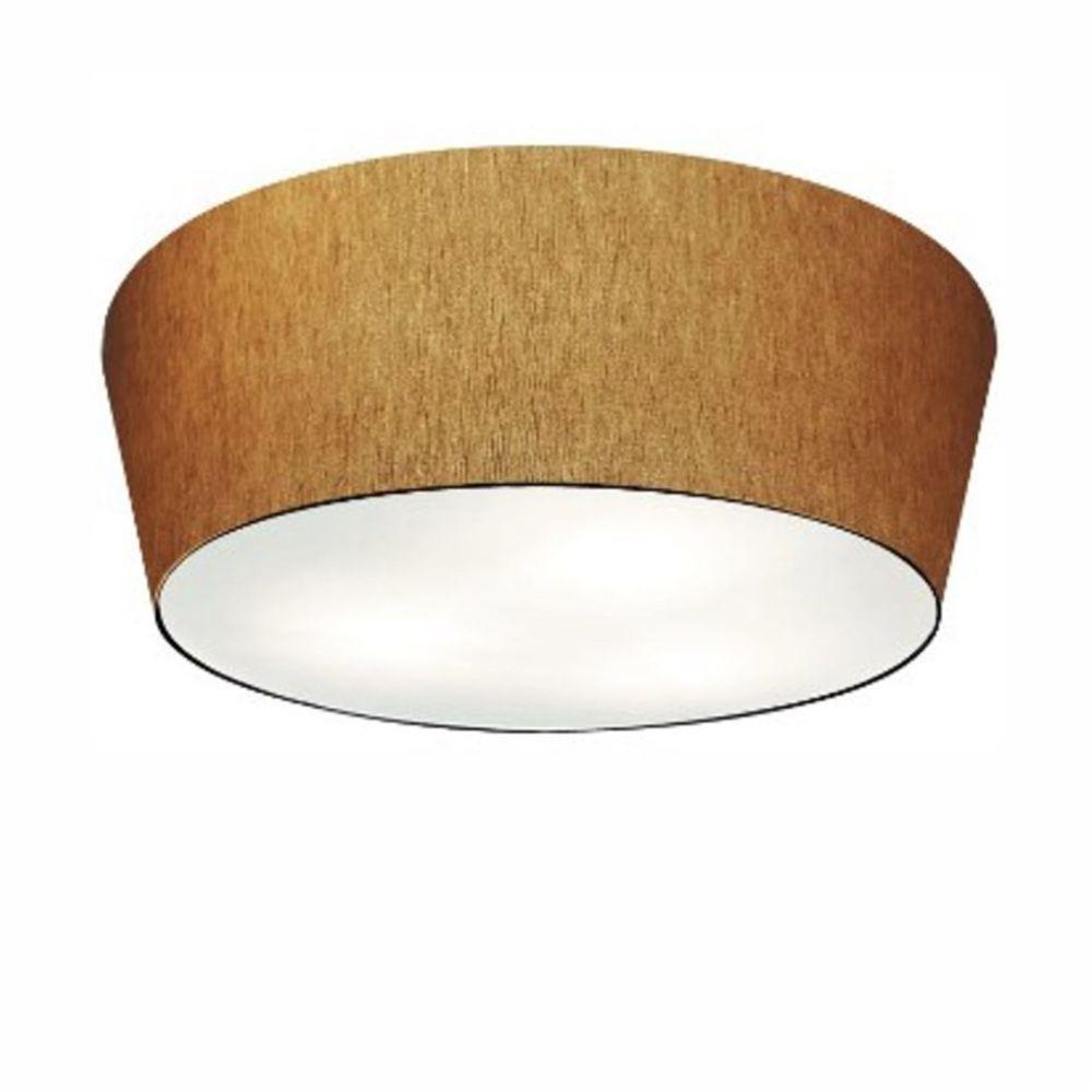 Plafon Cone Md-3004 Cúpula Em Tecido 15/50x40cm Palha - Bivolt - 1