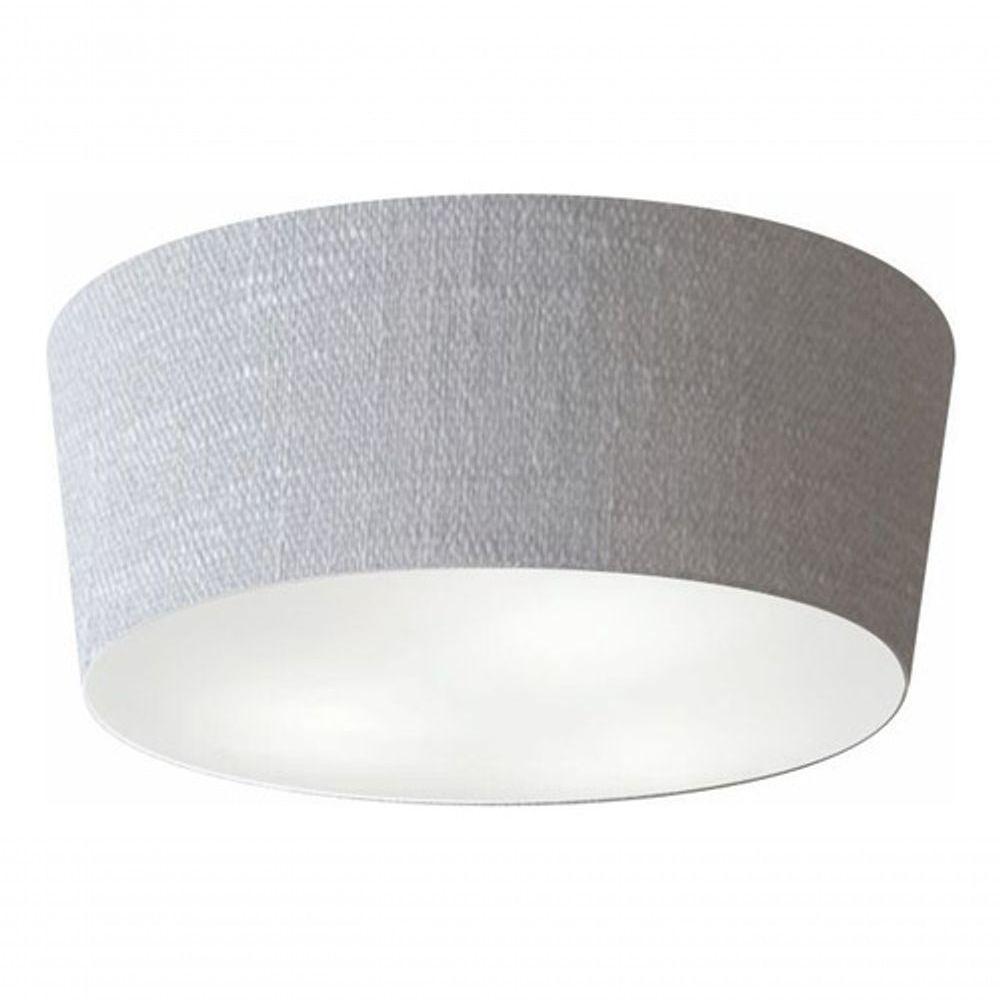 Plafon Cone Md-3003 Cúpula Em Tecido 12/40x35cm Rústico Cinza - Bivolt - 3
