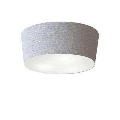 Plafon Cone Md-3003 Cúpula Em Tecido 12/40x35cm Rústico Cinza - Bivolt