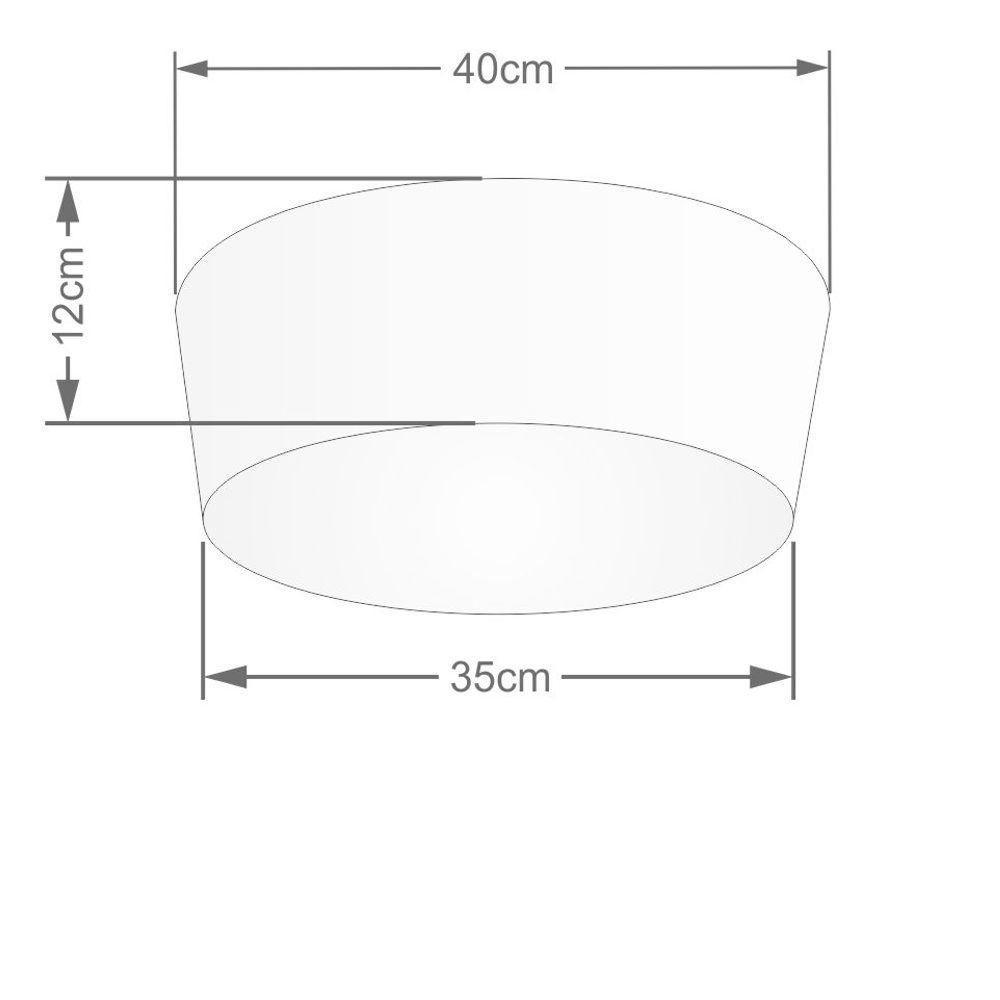 Plafon Cone Md-3003 Cúpula Em Tecido 12/40x35cm Preto - Bivolt - 2