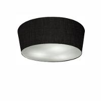 Plafon Cone Md-3003 Cúpula Em Tecido 12/40x35cm Preto - Bivolt - 1