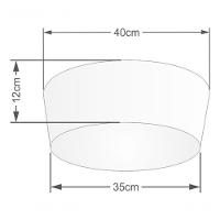 Plafon Cone Md-3003 Cúpula Em Tecido 12/40x35cm Preto - Bivolt - 4