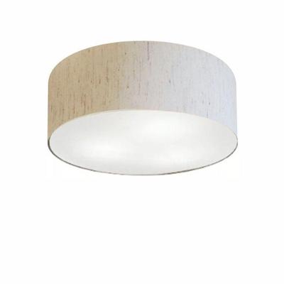 Plafon De Sobrepor Cilíndrico Sp-3005 Cúpula Cor Linho Bege