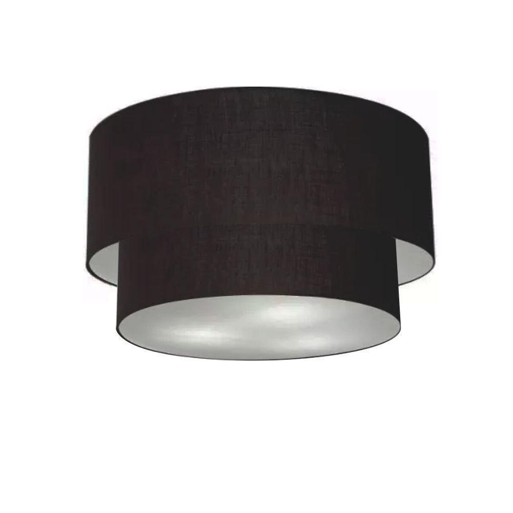 Plafon De Sobrepor Cilíndrico Sp-3045 Cúpula Cor Preto - 1