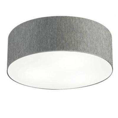 Plafon Cilíndrico Md-3019 Cúpula Em Tecido 80x15cm Cinza - Bivolt