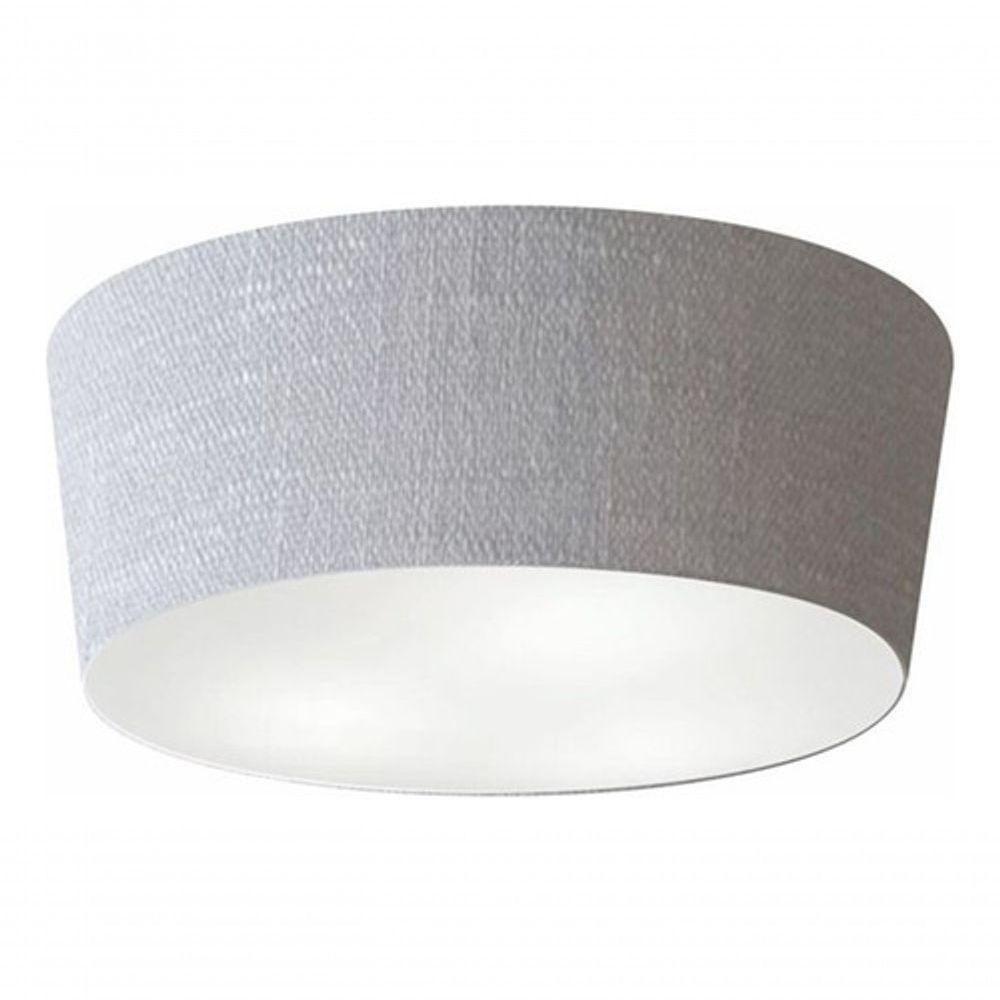 Plafon Cone Md-3004 Cúpula Em Tecido 15/50x40cm Rústico Cinza - Bivolt - 3
