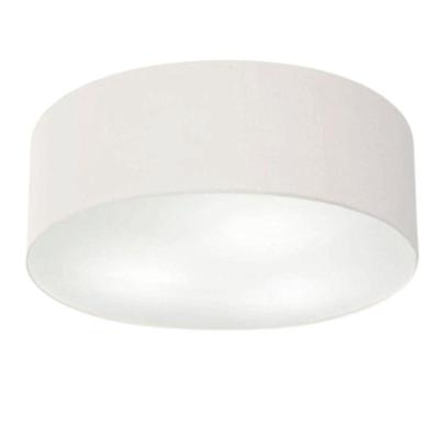 Plafon Cilíndrico Md-3049 Cúpula Em Tecido 70x15cm Branco - Bivolt
