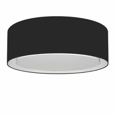Plafon Duplo Cilíndrico Md-3037 Cúpula Em Tecido 60x25cm Preto - Bivolt