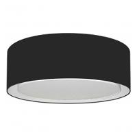 Plafon Duplo Cilíndrico Md-3037 Cúpula Em Tecido 60x25cm Preto - Bivolt - 3