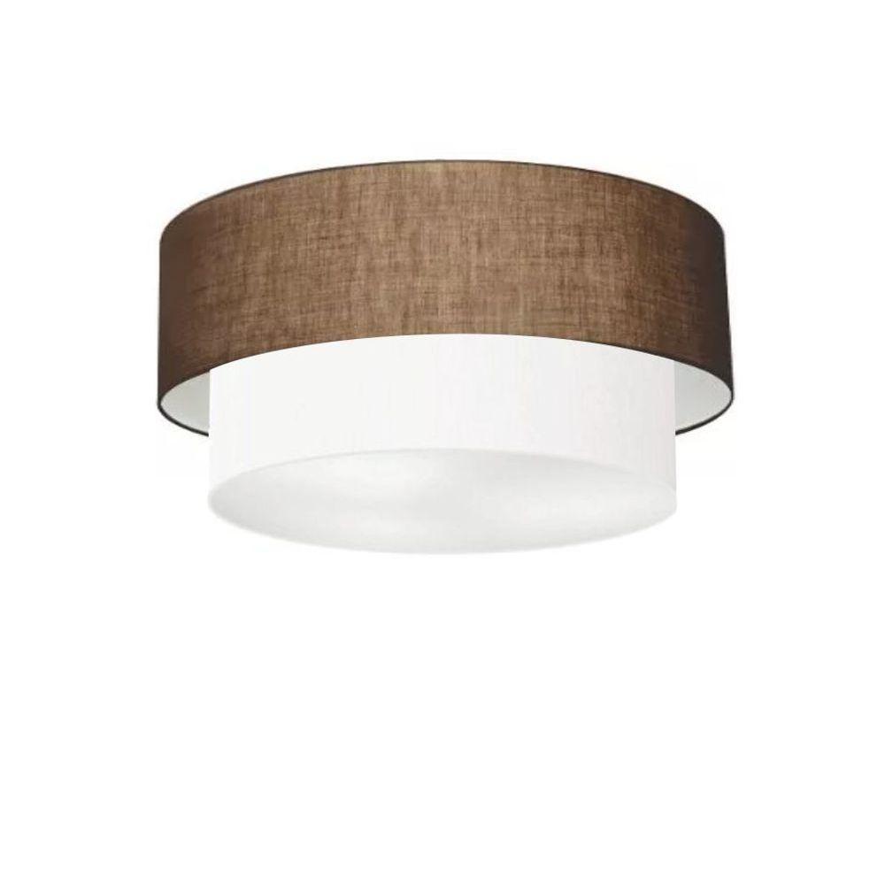 Plafon Para Banheiro Cilíndrico Sb-3017 Cúpula Cor Café Branco - 1
