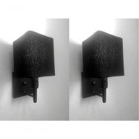 Kit-2 Arandela Quadrada Md-2019 Preto C- Inter Liga E Desl Cúpula Em Tecido Preto - Bivolt - 3