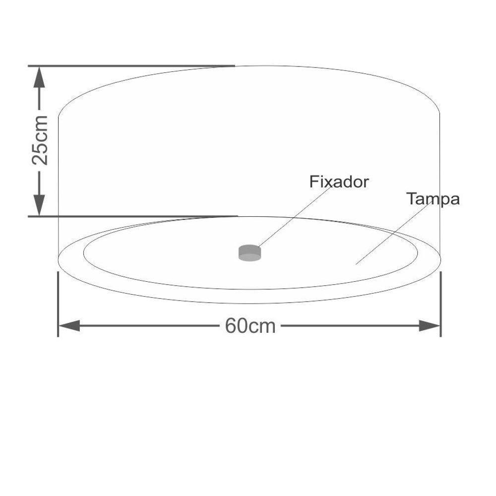 Plafon Para Quarto Cilíndrico Sq-3008 Cúpula Cor Café Bege - 2
