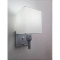 Arandela Quadrada Md-2019 Cinza C- Inter Liga E Desl Cúpula Em Tecido Branco - Bivolt - 1