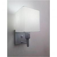 Arandela Quadrada Md-2019 Cinza C- Inter Liga E Desl Cúpula Em Tecido Branco - Bivolt - 3