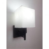 Arandela Quadrada Md-2019 Preto C- Inter Liga E Desl Cúpula Em Tecido Branco - Bivolt - 3