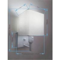 Kit-2 Arandela Quadrada Md-2019 Branco C- Inter Liga E Desl Cúpula Em Tecido Branco - Bivolt - 2