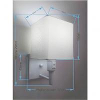 Kit-2 Arandela Quadrada Md-2019 Branco C- Inter Liga E Desl Cúpula Em Tecido Branco - Bivolt - 5