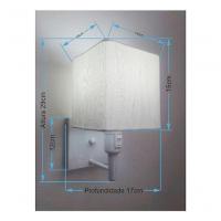 Arandela Quadrada Vivare Md-2019 Base Branco Com Interruptor Cúpula Em Tecido - Bivolt Branco-linho-bege 127-220v - 4