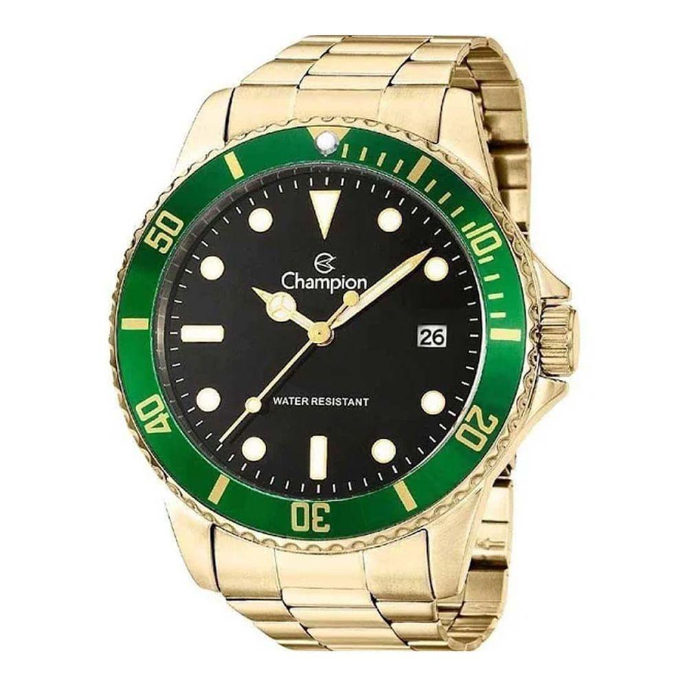 Relógio Champion Masculino Analógico Dourado Verde Ca31266m - 1