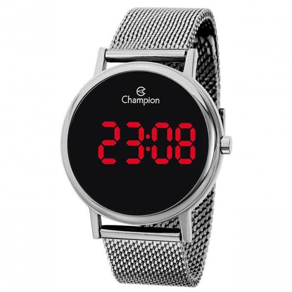 Relógio Champion Feminino Digital Prata Esteira Ch40179t - 1