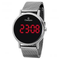 Relógio Champion Feminino Digital Prata Esteira Ch40179t - 1