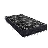 Cama Box Solteiro 88 Tecido Sintético Preto Com Colchão Lisboa Bello Box Espuma D28 Preto - 3