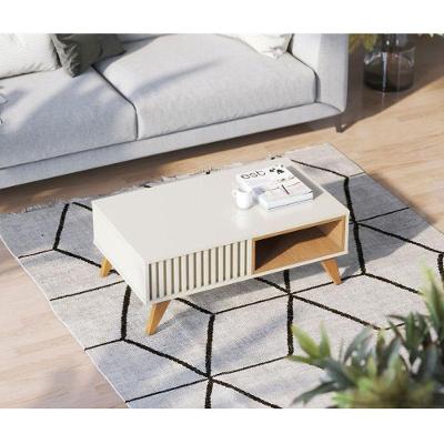Mesa De Centro Ambiente Jeri Off White Freijó - Colibri