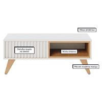 Mesa De Centro Ambiente Jeri Off White Freijó - Colibri - 3