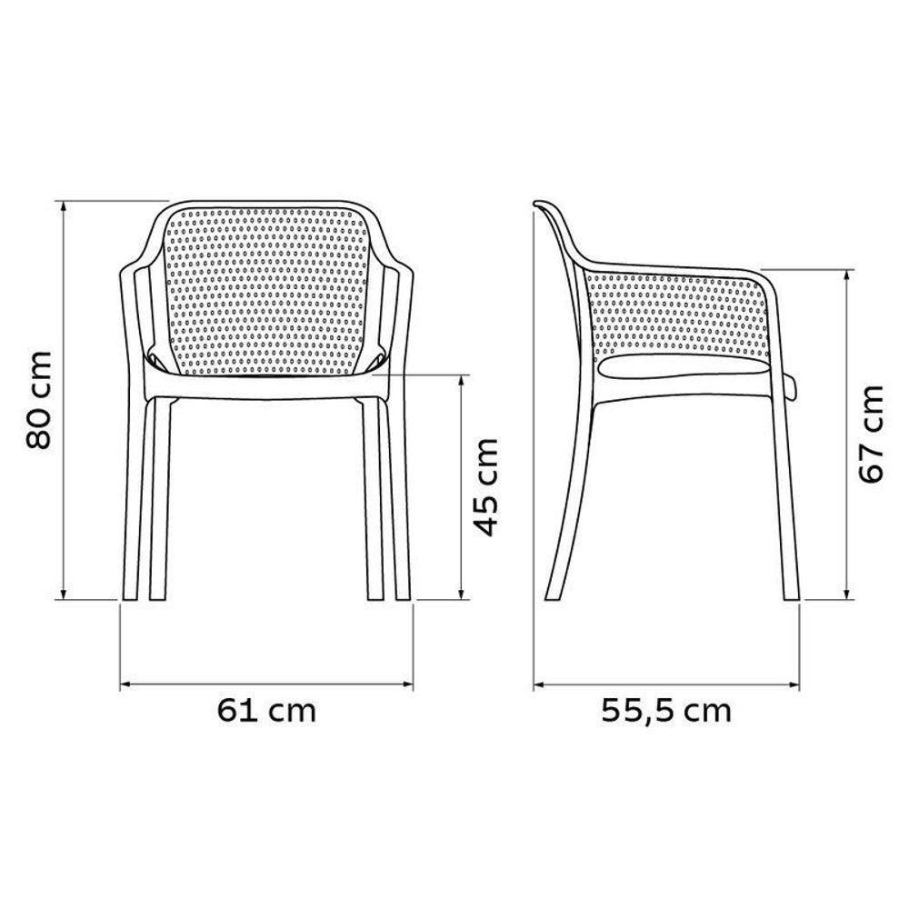 Cadeira Tramontina Gabriela Eco Oceano +clean Azul Yale - 5
