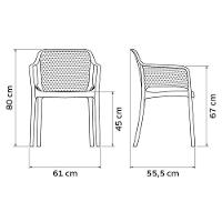 Cadeira Tramontina Gabriela Eco Oceano +clean Azul Yale - 5