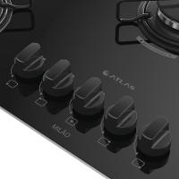 Cooktop 5 Bocas Atlas Milão Mega Chama A Gás Preto Bivolt - 3