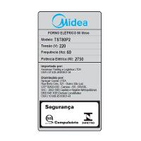 Forno Elétrico De Embutir 80L Touch Com Air Fryer Midea TST80P2 220V - 8