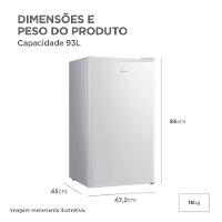 Frigobar Branco 93L Inverter Bivolt Midea MDRD142FGD013 Bivolt