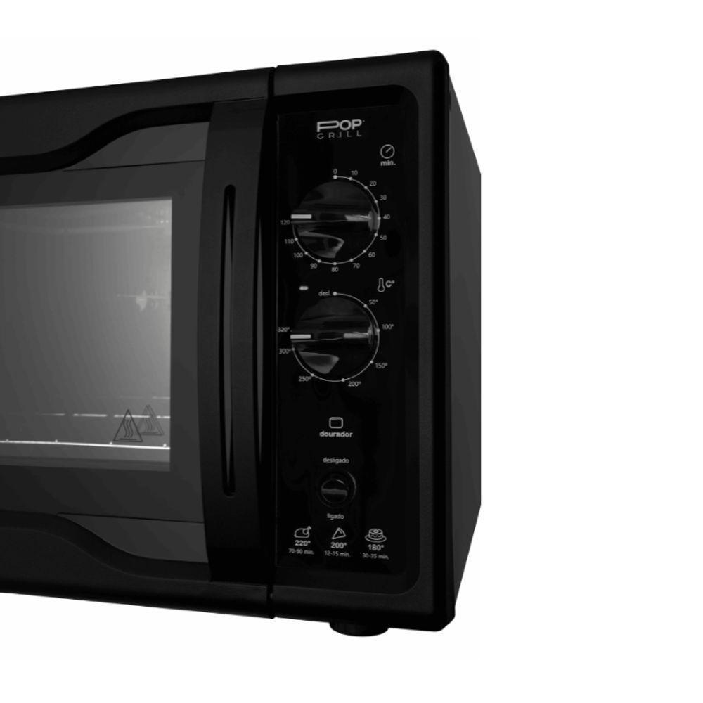 Forno Elétrico Pop Grill Bancada 44L Black Fischer 220V - 2