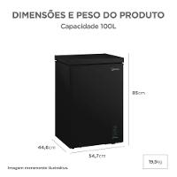 Freezer Horizontal 100L Flexbeer Inverter Preto Midea MDRC151FZD303 Bivolt - 7