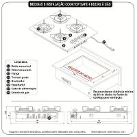 Fogão Cooktop 4 Bocas Mesa Em Vidro Safe Ferro Fundido Fogatti Bivolt - 5