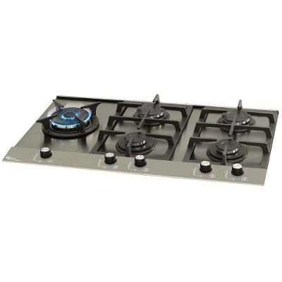 Fogão Cooktop Platinum Prime A Gás 5 Queimadores Fischer Escovado Bivolt