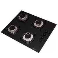 Fogão Cooktop 4 Bocas Mesa Em Vidro Preto Fogatti Inox 27000101-00 Bivolt - 2