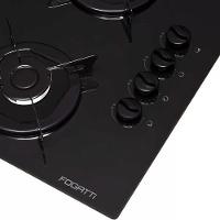 Fogão Cooktop 4 Bocas Mesa Em Vidro Preto Fogatti Esmaltado 27000101-02 Bivolt - 3