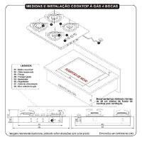 Fogão Cooktop 4 Bocas Mesa Em Vidro Preto Fogatti Esmaltado 27000101-02 Bivolt - 7