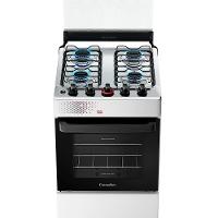 Fogão A Gás Esmaltec Mesa Inox Tampa De Vidro Forno 50L Ideal Top Branco 4 Bocas Bivolt - 3