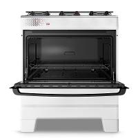 Fogão A Gás Esmaltec Mesa Inox Tampa De Vidro Forno 84L Ideal Top Branco 5 Bocas Bivolt - 5