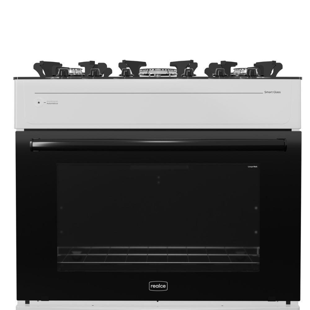 Fogão 5 Bocas A Gás Realce Smart Glass CR222 Branco Bivolt - 4