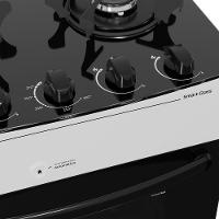 Fogão 4 Bocas A Gás Realce Smart Glass CR223 Branco Bivolt