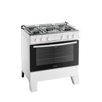 Fogão 5 Bocas Atlas Milão Plus Branco Mesa Inox A Gás Bivolt