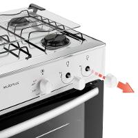 Fogão 5 Bocas Atlas Milão Plus Branco Mesa Inox A Gás Bivolt - 6